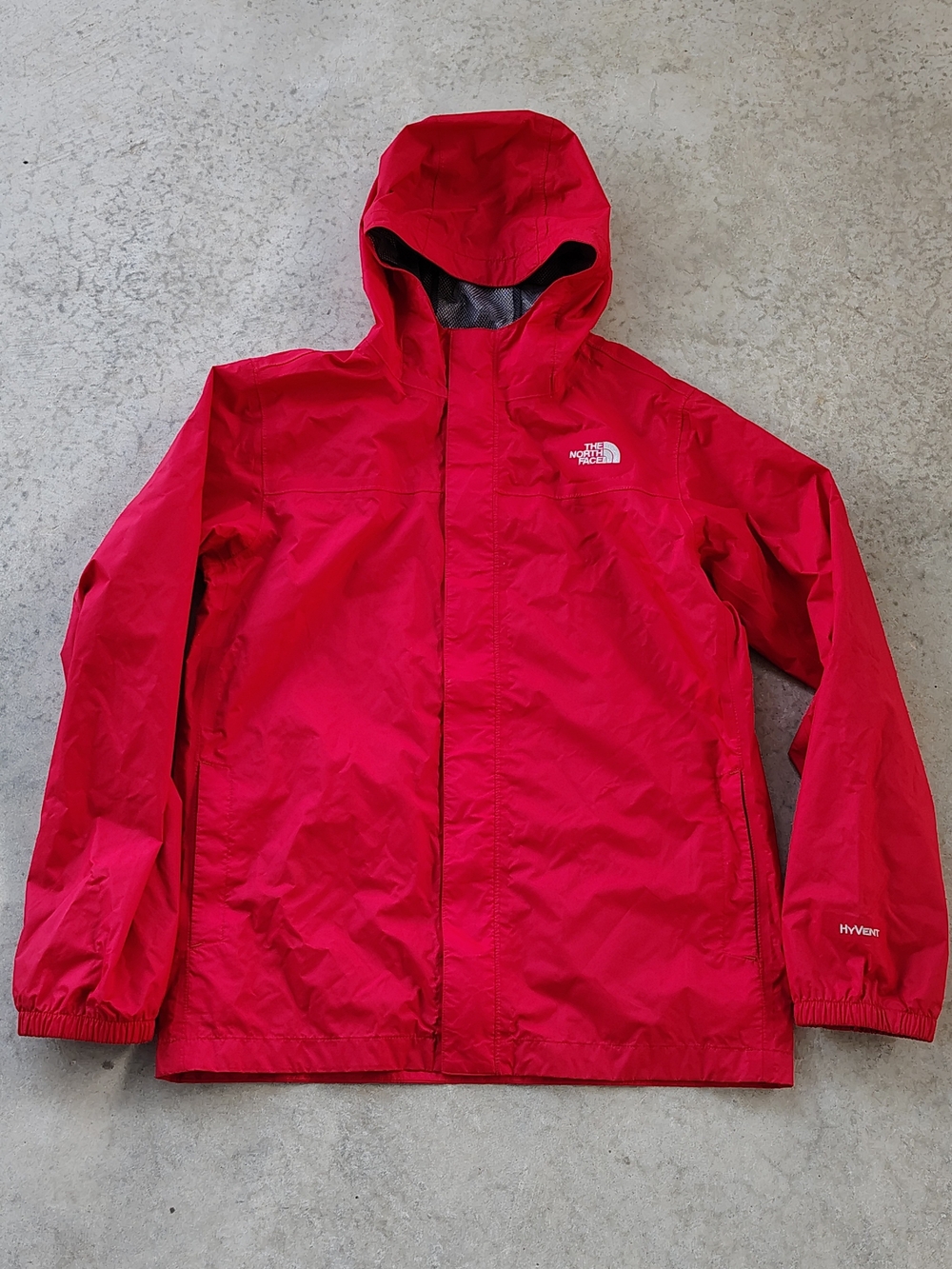 The North Face Red Hooded Rain Jacket